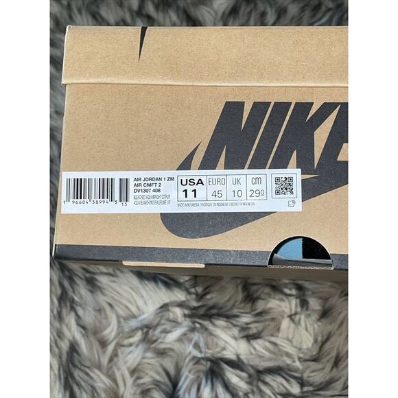 Shoe Size 11 - Air Jordan 1 High Zoom Comfort 2 Bleached Aqua Citrus Sneaker - Picture 7 of 8